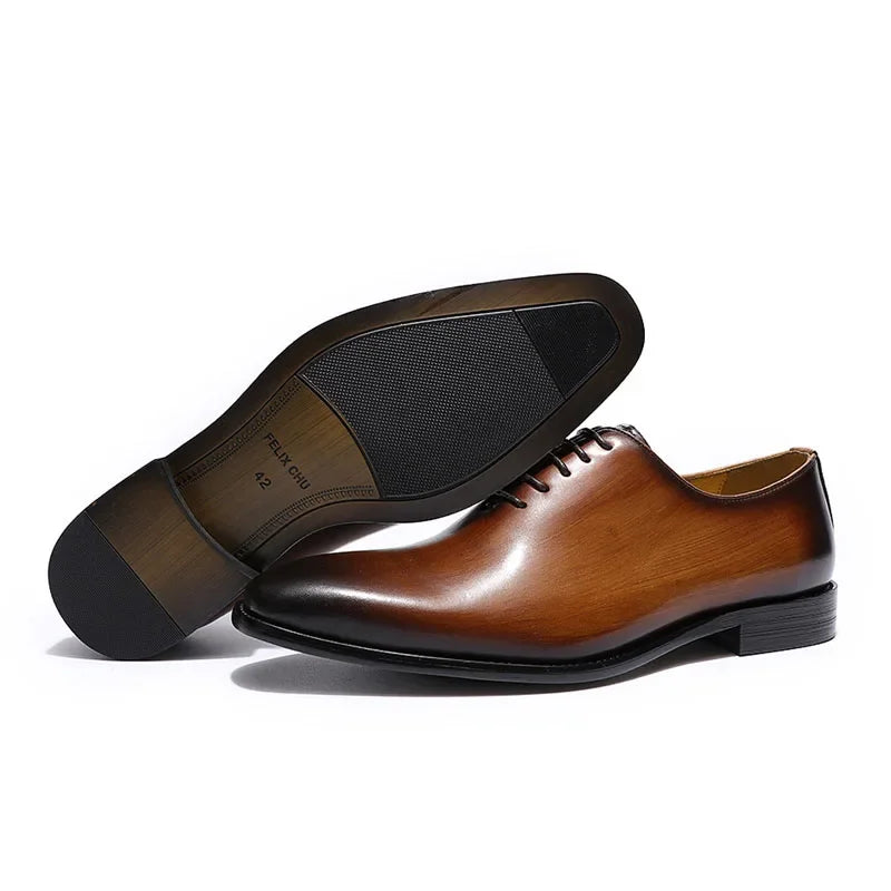 Chaussures Oxford en cuir véritable pour homme