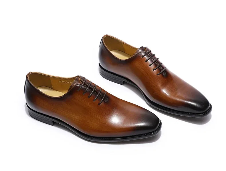 Chaussures Oxford en cuir véritable pour homme