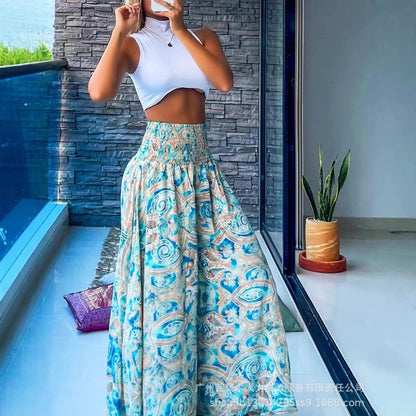 Pantalon long évasé pour femme