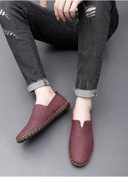 Chaussures décontractées d'extérieur, mocassins faits à la main