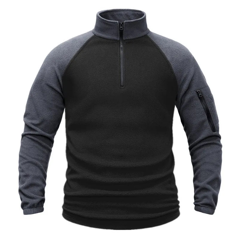 Sweat-shirt polaire à manches longues pour homme
