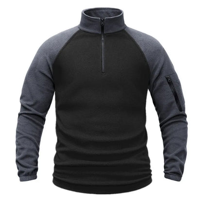 Sweat-shirt polaire à manches longues pour homme