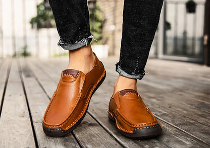 Chaussures décontractées en cuir véritable pour hommes