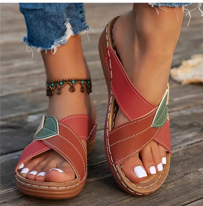 Sandales compensées confortables pour femmes