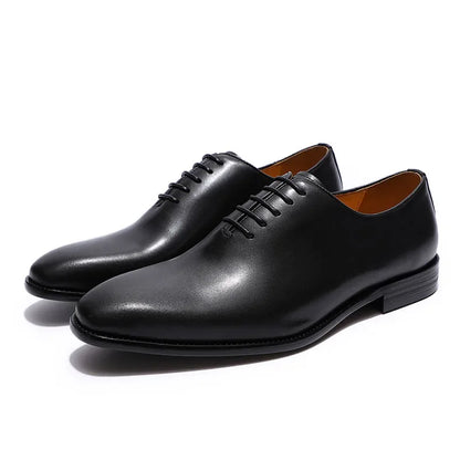 Chaussures Oxford en cuir véritable pour homme
