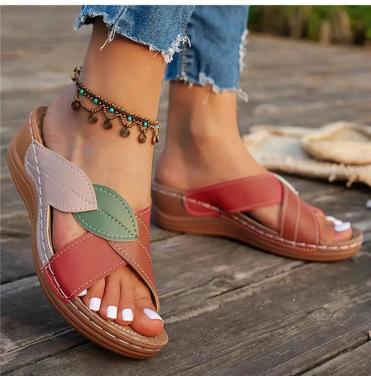 Sandales compensées confortables pour femmes