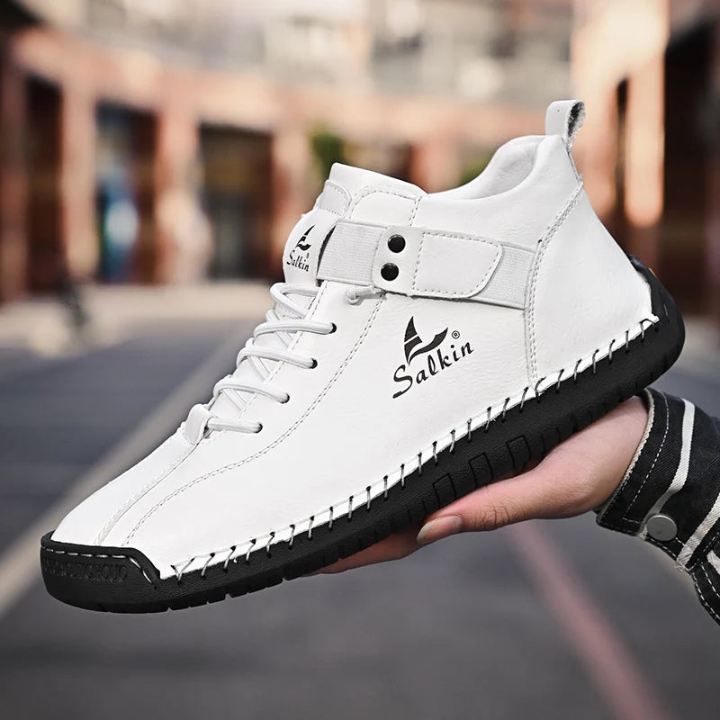 Baskets en cuir respirantes pour hommes