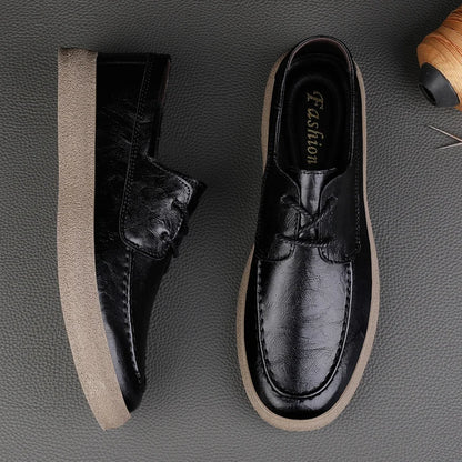 Chaussures décontractées pour hommes en cuir véritable