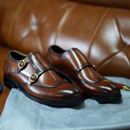 Chaussures classiques en cuir véritable pour hommes