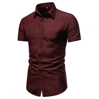 Chemise d'été à col rabattu pour homme