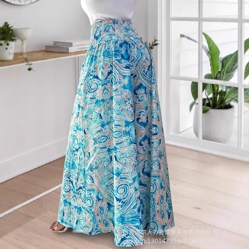 Pantalon long évasé pour femme