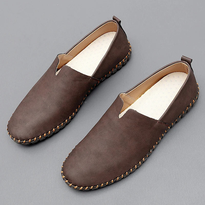 Chaussures décontractées d'extérieur, mocassins faits à la main