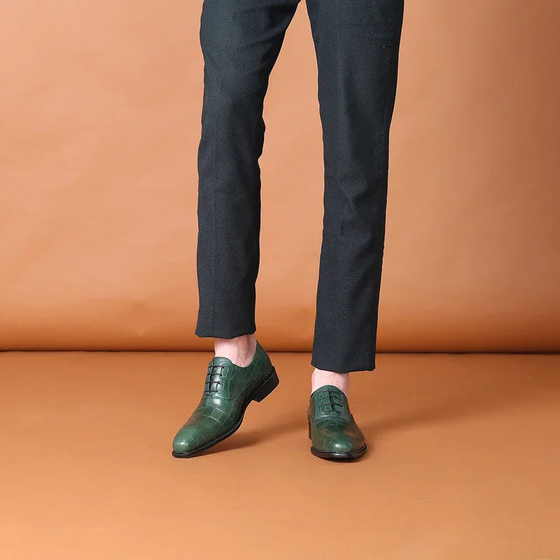 Chaussures habillées pour hommes, automne-hiver, en cuir véritable