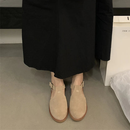 Chaussures Plates Femme En Cuir Véritable Givré