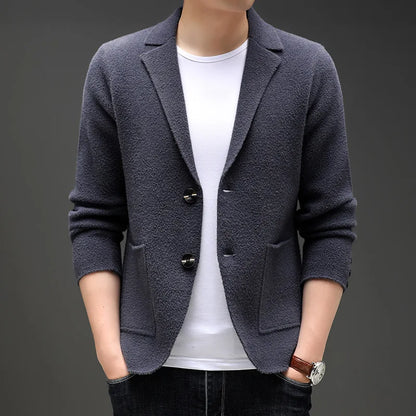 Blazer en tricot de qualité supérieure pour homme