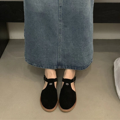 Chaussures Plates Femme En Cuir Véritable Givré