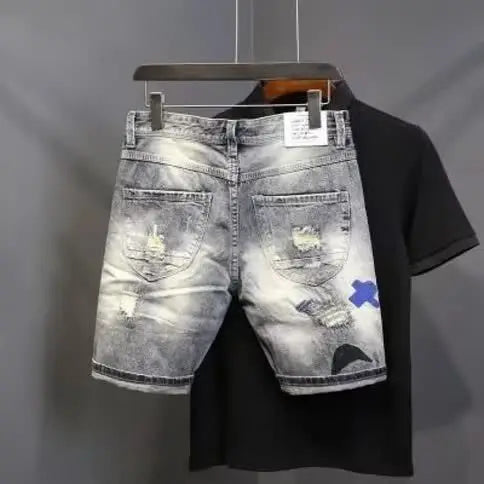 Short d'été slim en jean pour homme