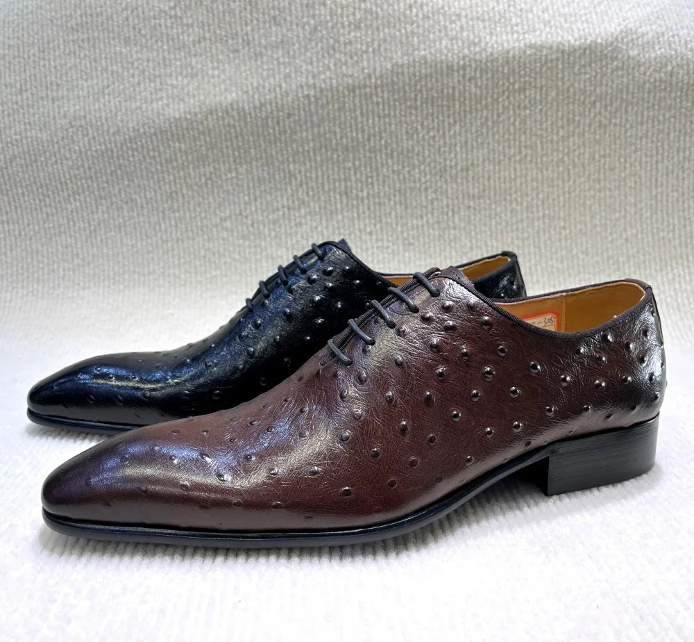 Chaussures habillées pour hommes, automne-hiver, en cuir véritable