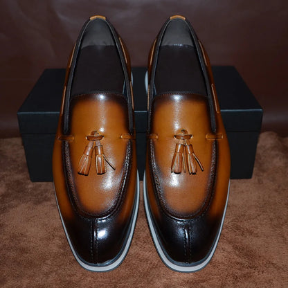 Baskets décontractées en cuir véritable pour hommes