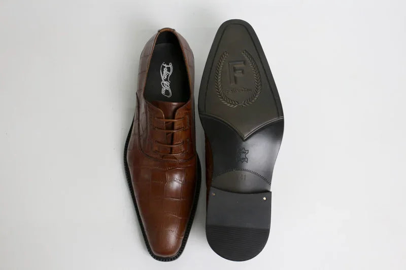 Chaussures habillées pour hommes, automne-hiver, en cuir véritable