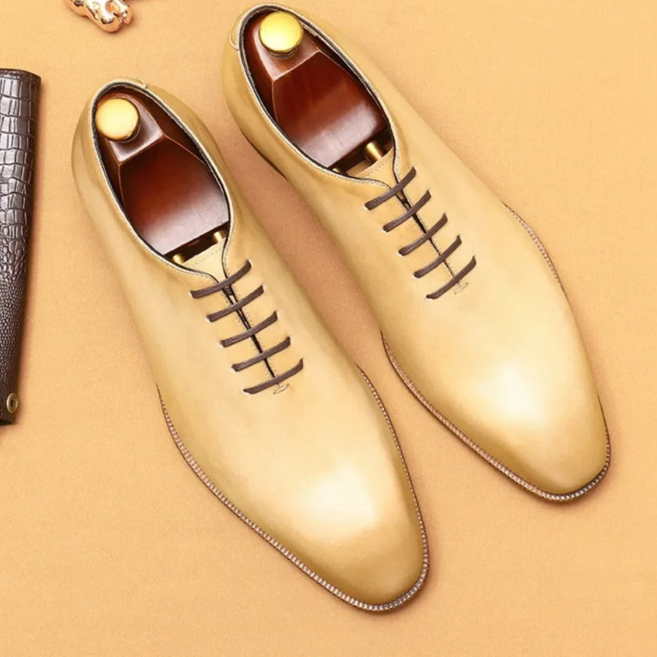 Chaussures Oxford à effet miroir pour hommes