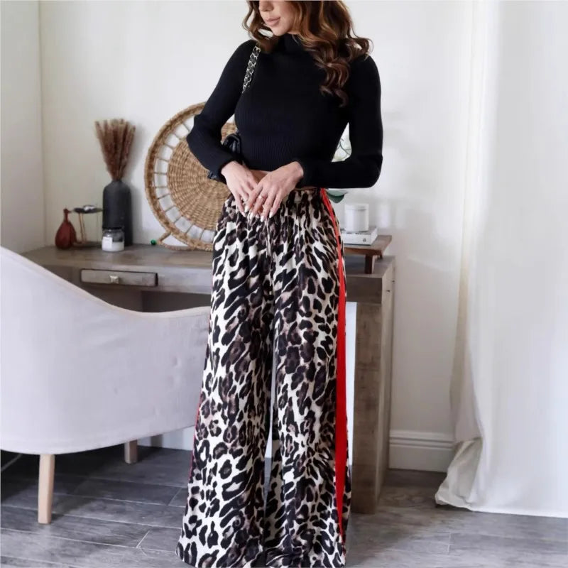 Pantalon femme imprimé léopard tendance