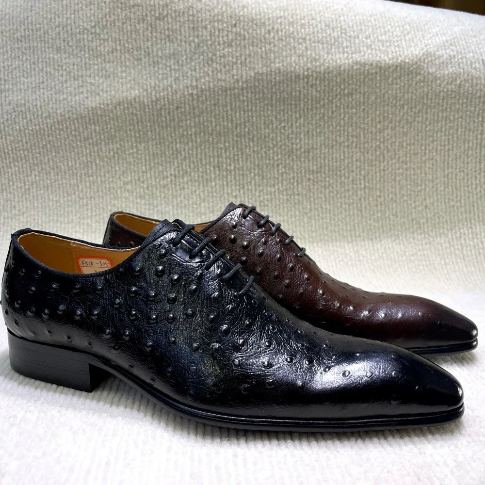 Chaussures habillées pour hommes, automne-hiver, en cuir véritable
