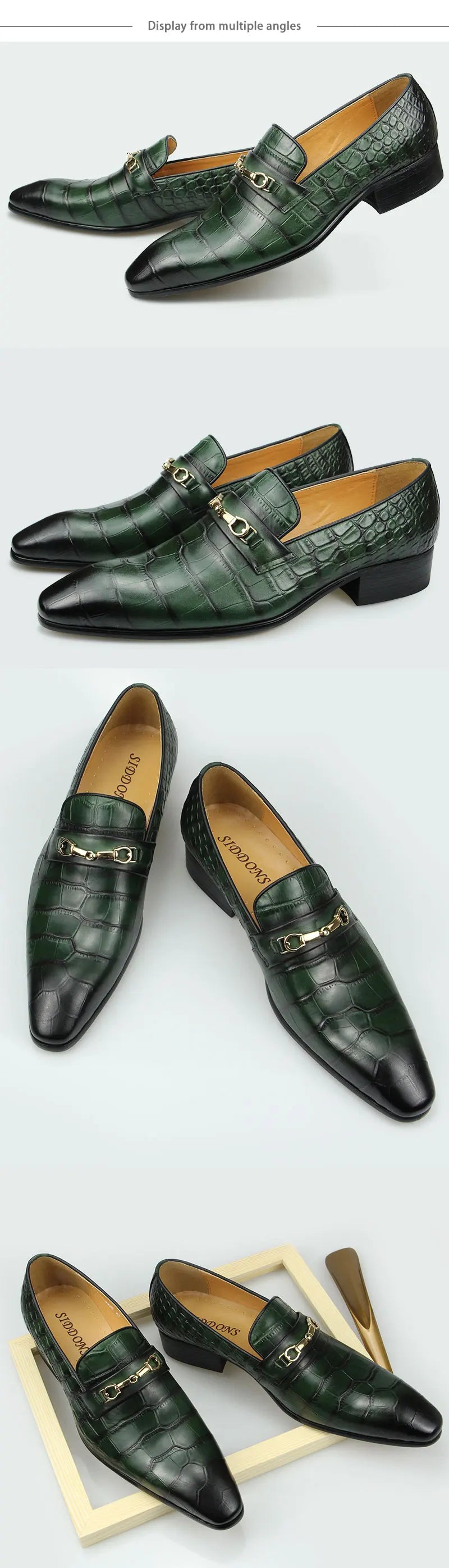 Mocassins de luxe à boucle en métal de haute qualité pour hommes