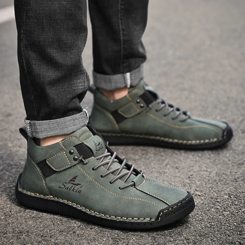 Baskets en cuir respirantes pour hommes