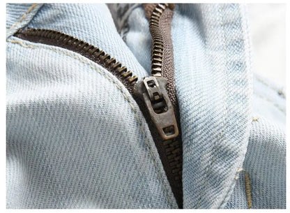 Short en jean bleu clair pour homme