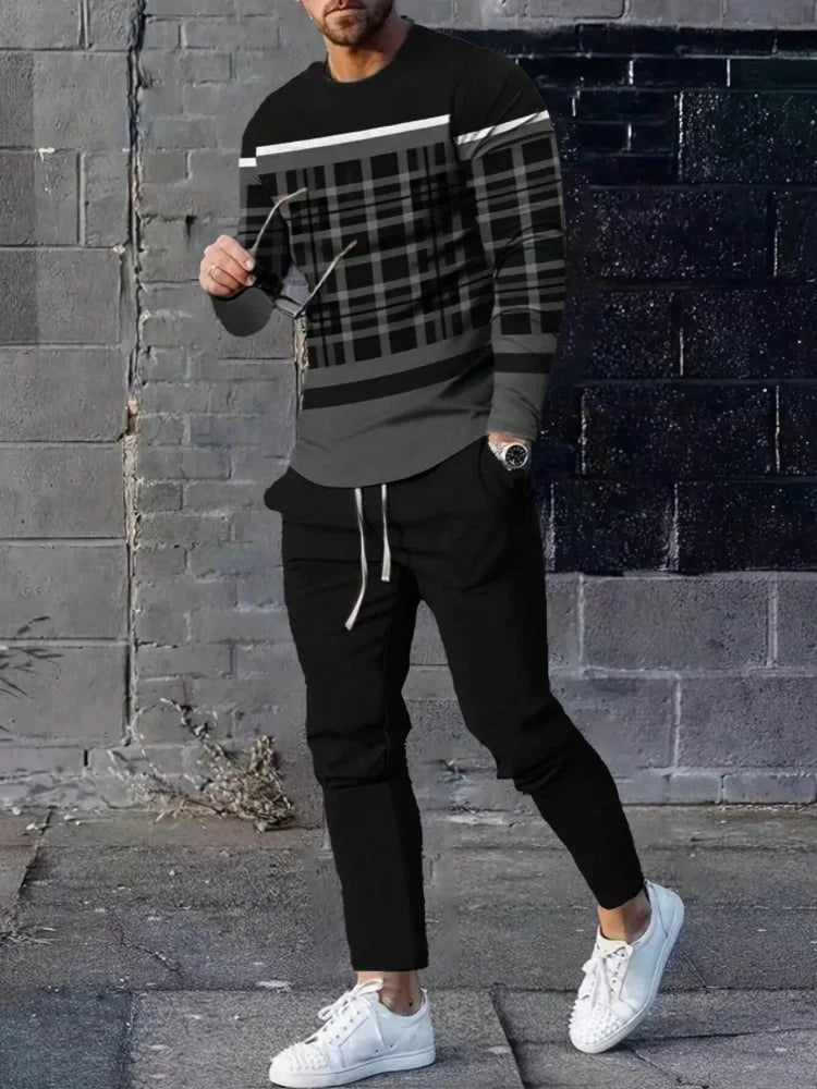 Manches longues et col rond pour homme