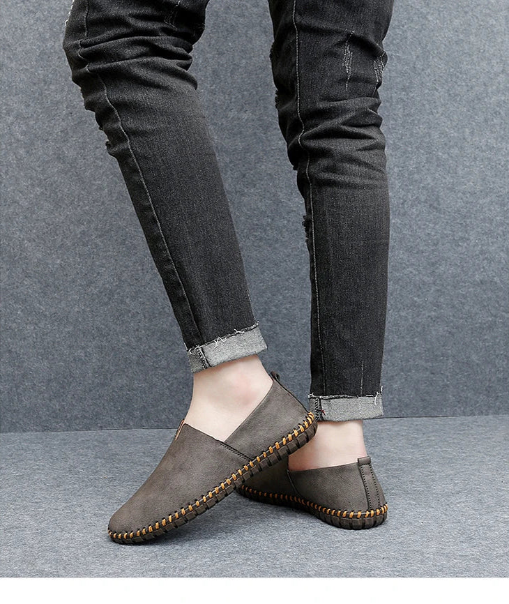 Chaussures décontractées d'extérieur, mocassins faits à la main