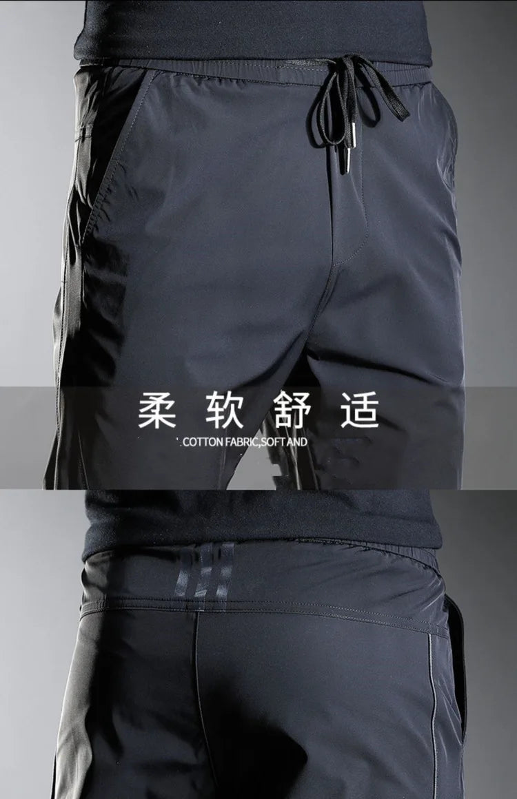 Pantalon décontracté taille élastique pour homme