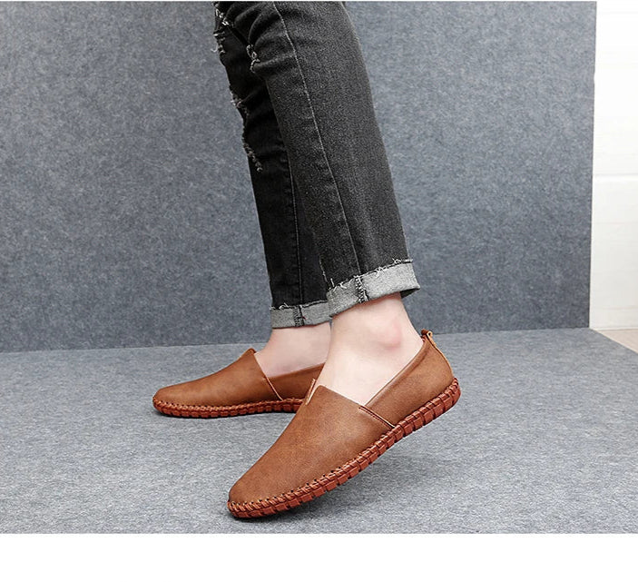 Chaussures décontractées d'extérieur, mocassins faits à la main