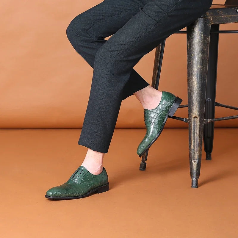 Chaussures habillées pour hommes, automne-hiver, en cuir véritable