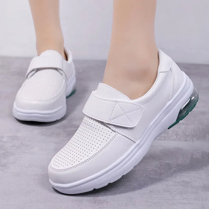 Chaussures blanches à coussin d'air et semelle souple pour femmes