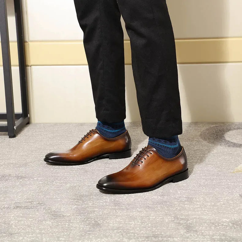 Chaussures Oxford en cuir véritable pour homme