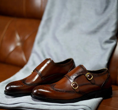 Chaussures classiques en cuir véritable pour hommes