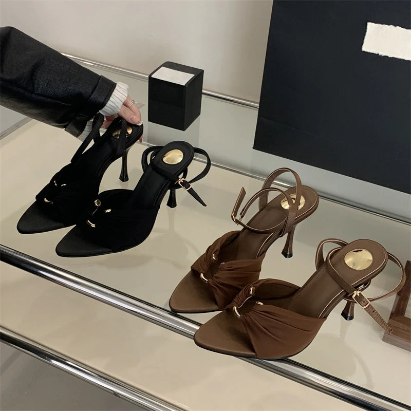 Sandales d'été à talons hauts et fins pour femme