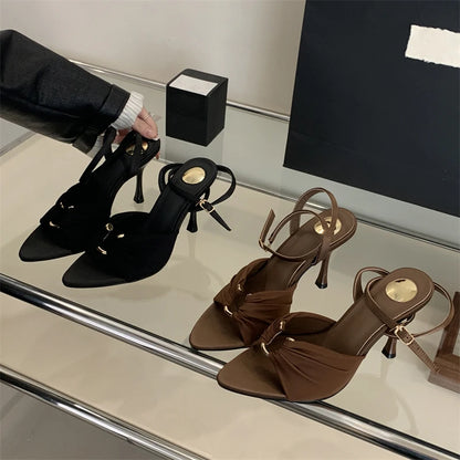 Sandales d'été à talons hauts et fins pour femme