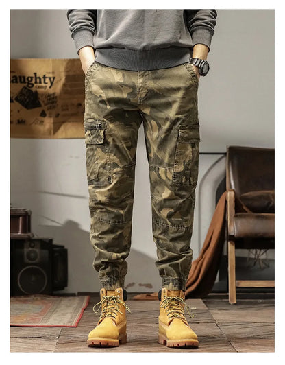 Pantalon cargo camouflage multi-poches pour homme