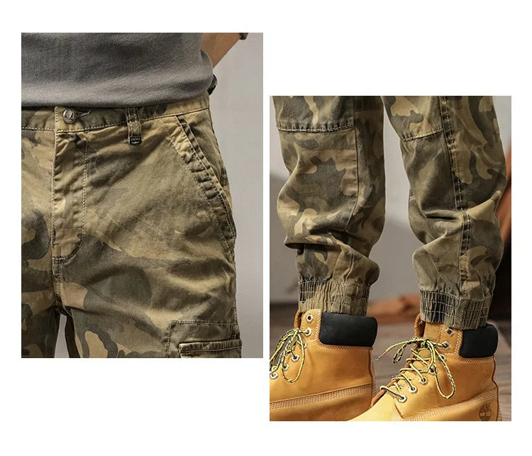 Pantalon cargo camouflage multi-poches pour homme
