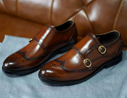 Chaussures classiques en cuir véritable pour hommes