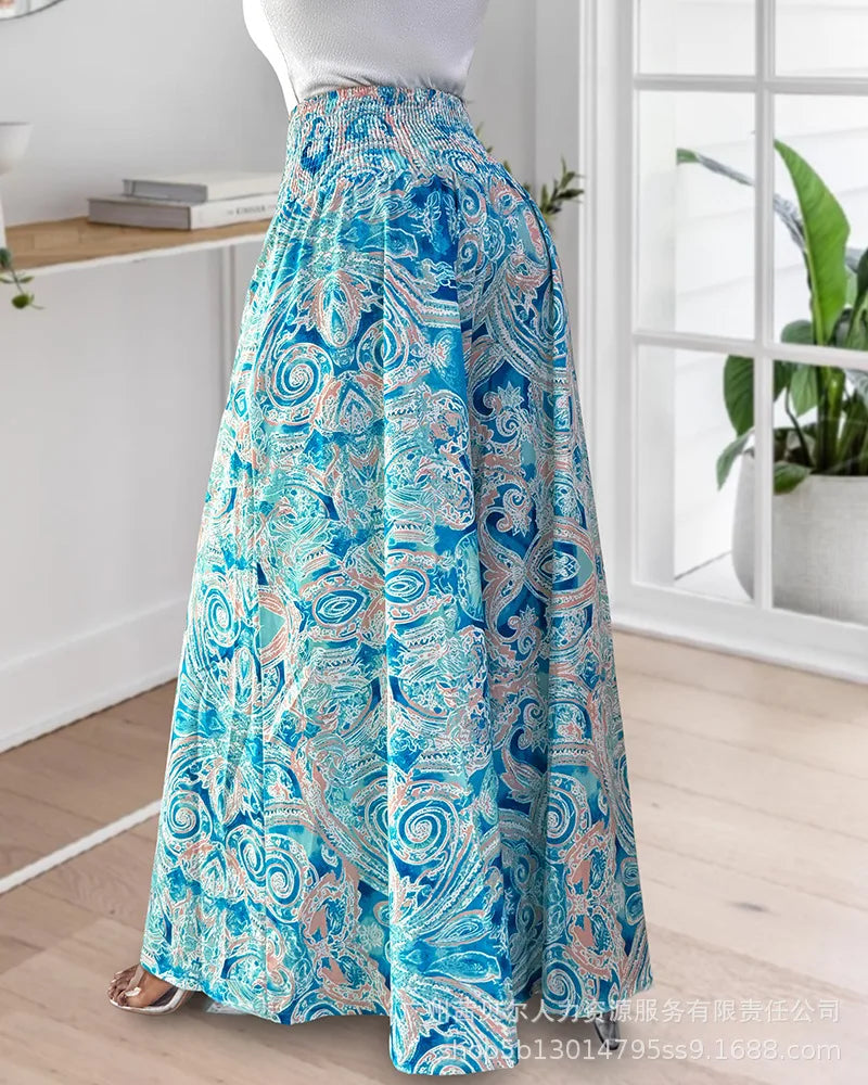 Pantalon long évasé pour femme