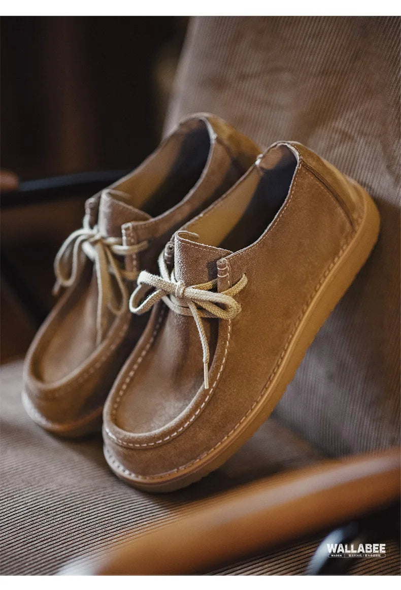 Chaussures vintage kaki Maden, mocassins décontractés à semelle souple