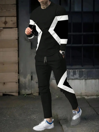 Manches longues et col rond pour homme