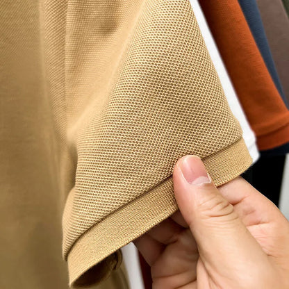 Polo homme 100 % coton, tendance été, décontracté, manches courtes