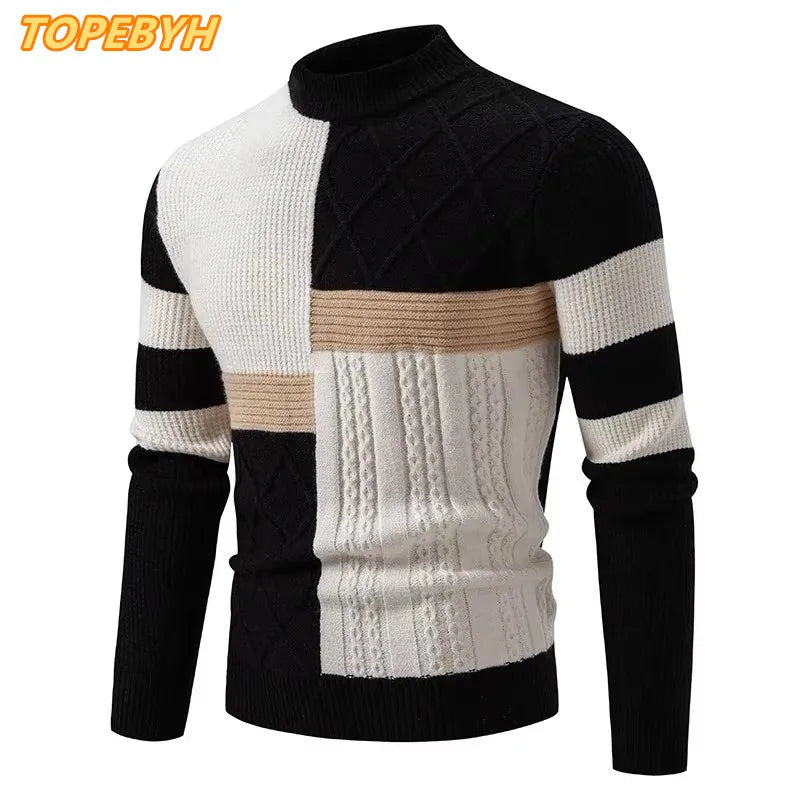 Pull en tricot décontracté et chaud pour homme