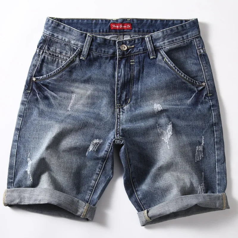 Short en jean gris pour homme
