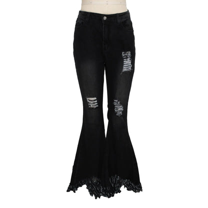 Jeans pour femmes, pantalons longs évasés